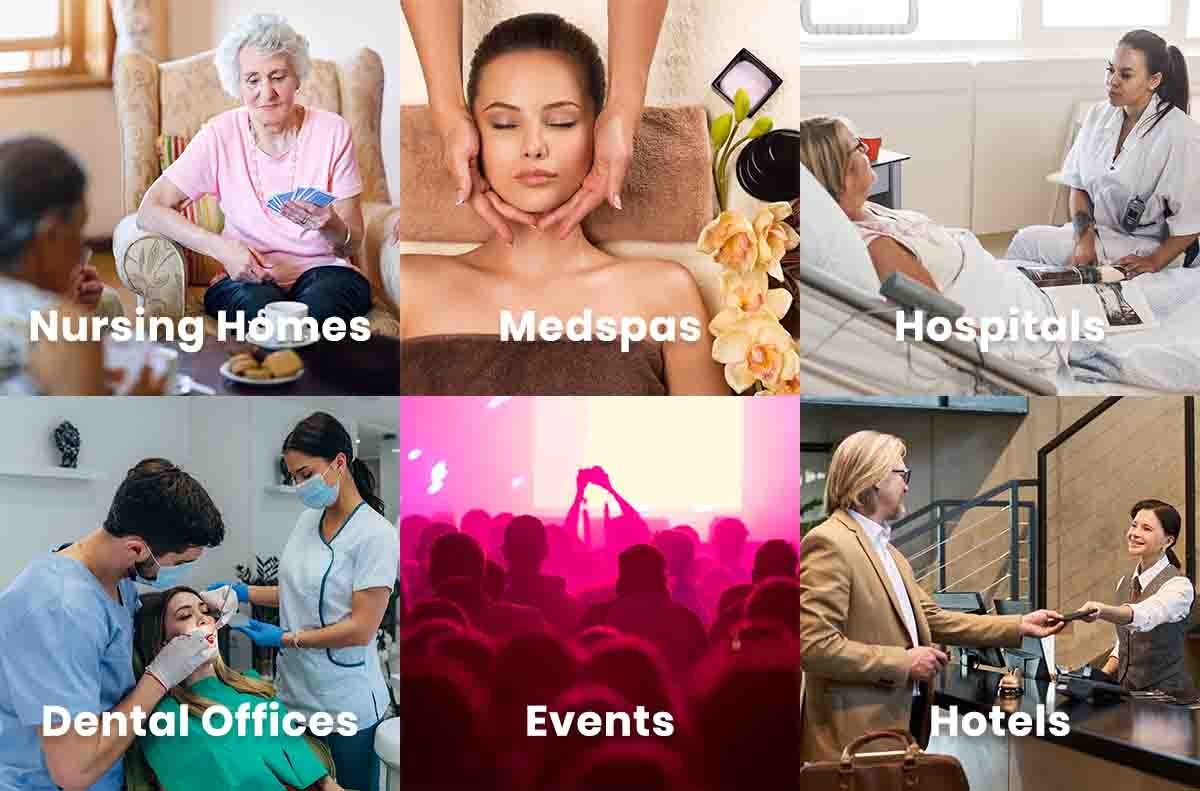 commercial laundry services for medspas, nursing homes, event venues, hospitals, dental offices, hotels and restaurants
